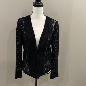 Hem & Thread Black Lace Blazer